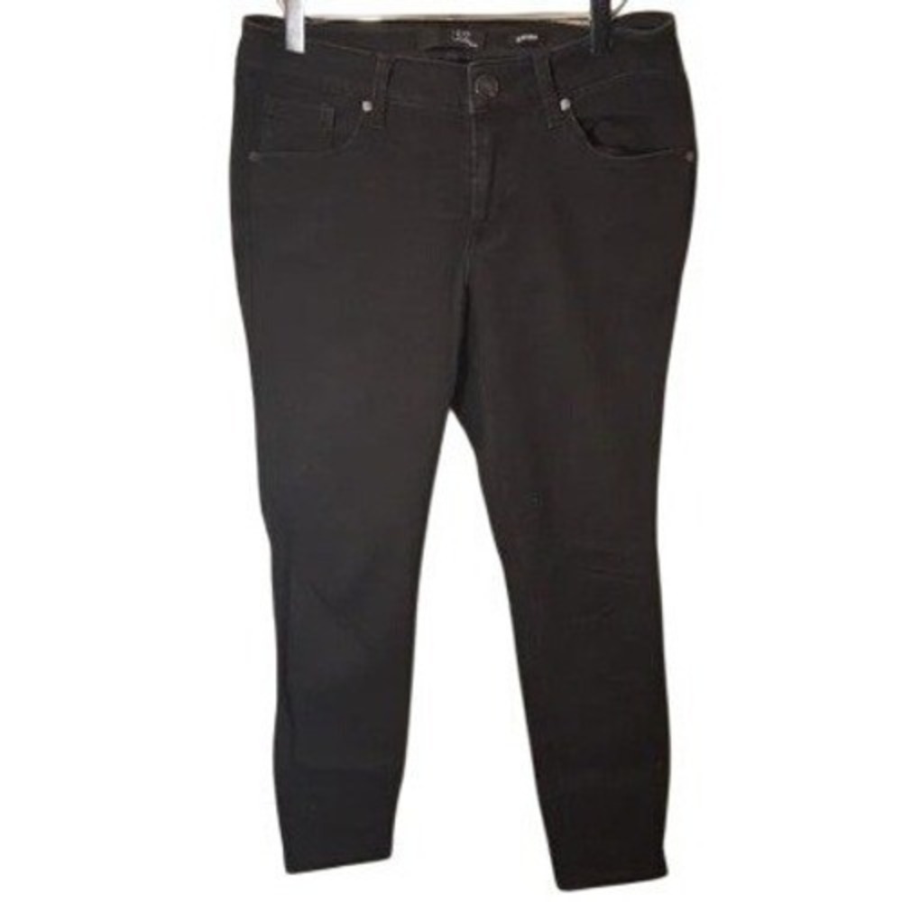 1822 Denim‎ Black Wash High Waist Skinny Jeans Women's Size 14W Stretch Comfort